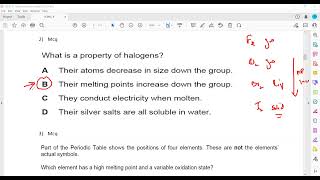 Cambridge IGCSEO level Chemistry 062009715070 Test Topic 9 Periodic Table [upl. by Tarfe986]