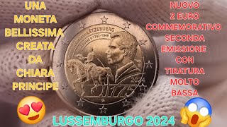 LUSSEMBURGO 2024  2 EURO COMMEMORATIVO 175° ANNIVERSARIO DELLA MORTE DI GRANDUCA GUILLAUME II [upl. by Assiluy]