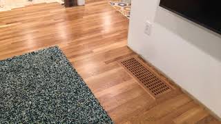 Leveling a Sloping Floor 7 Blending together two floors using carpet shims [upl. by Mendive]