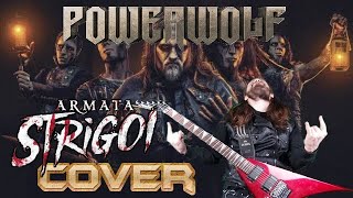 POWERWOLF ARMATA STRIGOI GUITAR COVER WITH LYRICS [upl. by Nesrac]