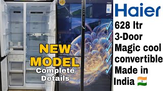 Haier 3 Door convertible Refrigerator 🔥 Complete REVIEW  HRT 628  628 Ltr SBS [upl. by Araid]