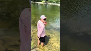 The world’s first “stubby holder” that catches fish 🤣🍺🐟 outback leeches wisconsin fishing [upl. by Reema]