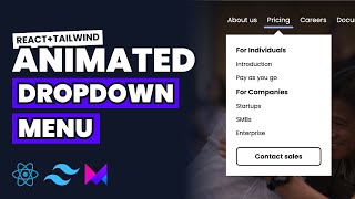 Animated Dropdown Menu  React  TailwindCSS Tutorial for Beginners [upl. by Lona652]