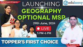 Launching Edukemys Geography Optional Mains Support Program  MSP is our USP upscmains ias [upl. by Llevad]