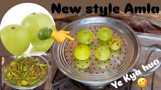 Amla ke sath kya hogya  New style Amla  trending food recipe amla amlaacharrecipe viral [upl. by Arnst]