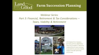 LFG Farm Succession Planning webinar series part 3 Financial Considerations 2024 [upl. by Miller]