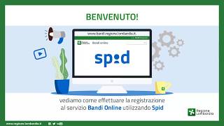 Registrazione al servizio bandi online di Regione Lombardia con SPID [upl. by Cinderella]