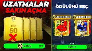 ACİL UZATMALAR TOP 50 ve 500 SAKIN AÇMAYIN  99 ÇIKTI RONALDO İÇİN 70 BİN CEVHER HARCADIM FC Mobile [upl. by Hessney]