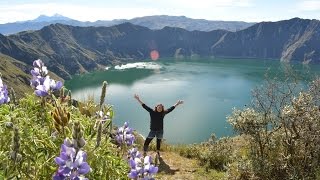 Hiking in the Andes Mountains of Ecuador Quilotoa Lake amp Surroundings [upl. by Derwon877]