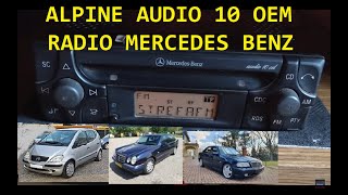 MERCEDES  BENZ W168 OEM car radio CD player Alpine radio samochodowe test [upl. by Niltiak]