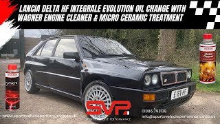 Lancia Delta HF Integrale Evolution Oil Change with Wagner Engine Cleaner amp Micro Ceramic Treatment [upl. by Rovaert]