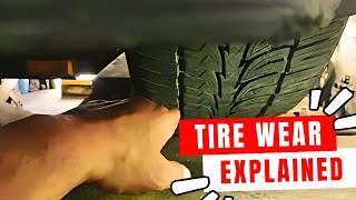 Tire wear explained and Wheel Alignment terms applied [upl. by Irbmac565]