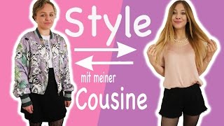 UMSTYLING mit meiner COUSINE I STYLE TAUSCH alltags amp PartyLooks [upl. by Ycnalc]