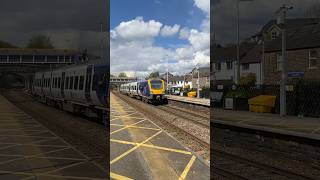 Train at DRONFIELD Class 195 stopper on a LeedsNottingham [upl. by Ajuna]