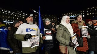 Proteste gegen Nobelpreisverleihung an Peter Handke  AFP [upl. by Ycats]