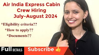 Air India Express hiring cabin crew  Air India Express interview  cabin crew  Flight attendant ✈️ [upl. by Aij548]