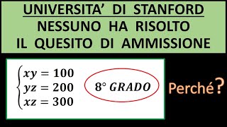 Università di Stanford tutti hanno sbagliato questo quesito di ammissione [upl. by Eloisa]