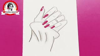 Hands drawing for beginners with pencil sketch step by step Easy drawing [upl. by Etteneg]