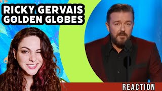 American Reacts  RICKY GERVAIS  Golden Globes 2012 [upl. by Oznofla]