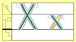 X x  Buchstaben in Grundschrift bewegungsrichtig schreiben ✍🏻 „X“ wie Xylophon 👨🏼‍🏫 [upl. by Nosahc]