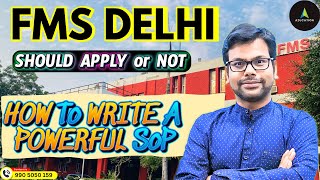 FMS Delhi MBA 202527 Selection Criteria  Should Apply or Not  Write A Power Full SoP  Cut Off [upl. by Llenad25]