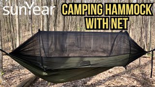 SunYear Camping Hammock with Net  Double Hammock Tent [upl. by Girardo100]