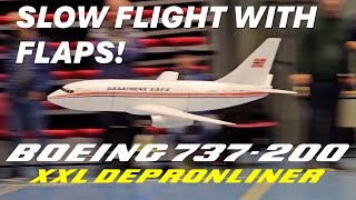 Boeing 737200 indoor rc XXL airliner  slow flights [upl. by Cammie]