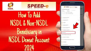 How To Add NSDL amp NonNSDL Beneficiary in NSDL Demat Account 2024  NSDL Off Market Transfer 2024 [upl. by Ecirtak]