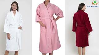 BATHROBE WHOLESALE IN ERNAKULAM KERALA ancfabrics bathrobe cotton hotel luxury [upl. by Otrebla]