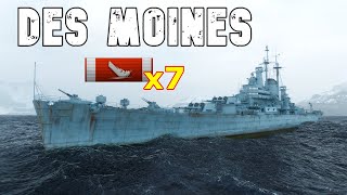 World of WarShips Des Moines  7 Kills 193K Damage [upl. by Edals195]