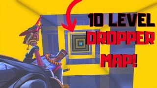 10 LEVEL RAINBOW DROPPER MAP  999 IMPOSSIBLE  CAN YOU BEAT IT  Fortnite Creative w Code [upl. by Nylodnarb374]