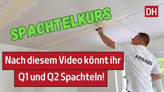 DIY Endlich Spachteln können auf Q1 und Q2  DHTrockenbau [upl. by Ymmit]