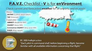 V is for enVironment PAVE checklist [upl. by Roosnam]