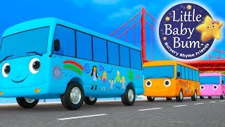 Ten Little Buses  Nursery Rhymes for Babies by LittleBabyBum  ABCs and 123s [upl. by Robet]