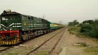 GEU 40 locomotive leading karakoram express departing shahdara bagh junction railway station [upl. by Silletram]