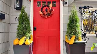 Potting Front Door Planters Stripping Paint amp Staining Estate Sale Plinths  Some Space To Grow [upl. by Nesnaj]