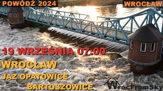 ODRA  0700 CZWARTEK  Jaz Opatowice i Bartoszowice Strachocin 19092024 powódź [upl. by Aihseyk676]