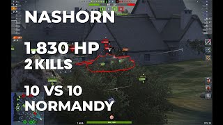 NASHORN  1 8K DMG  2 KILLS  10 VS 10  Normandy  wotb wotblitz [upl. by Arty]