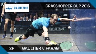 Squash Gaultier v Farag  Grasshopper Cup 2016  SF Highlights [upl. by Sigsmond]