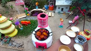 Suji Rasbora Recipe  Mini childhood kitchen Real Food  Mk Kutir Ranna [upl. by Anieral]