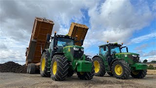 JOHN DEERE 6215R MUCKCART [upl. by Nahguav]