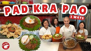 PAD KRA PAO 3 WAYS  Team Chef RV [upl. by Rebma]