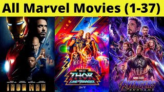 How to watch Marvel movies MCU in order  All Marvel Movies 2002  2022  Explained in Hindi [upl. by Berlinda]