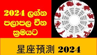 ලග්න පලාපල චීන ක්‍රමයට 2024 Lagna palapala 2024 [upl. by Knitter]