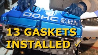 Valve Cover and Gasket Install  420A Eclipse2GBuild [upl. by Katushka831]