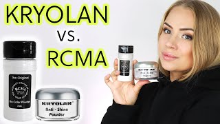 Test KRYOLAN AntiShine vs RCMA NoColor Powder cera MIESZANA [upl. by Heron]