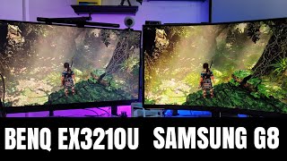 Samsung Neo G8 vs BenQ EX3210U [upl. by Hynda]