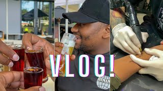 VLOG Nails Done Lunch New Tattoo  South African YouTuber [upl. by Eerised341]