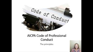 Accounting Ethics AICPA code of professional conduct [upl. by Nonnarb]