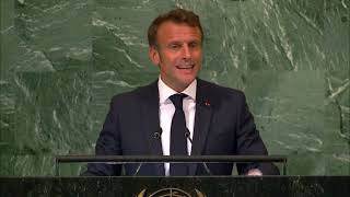 Discours du Président Emmanuel Macron à lAssemblée générale des Nations unies 2022 [upl. by Haliled34]